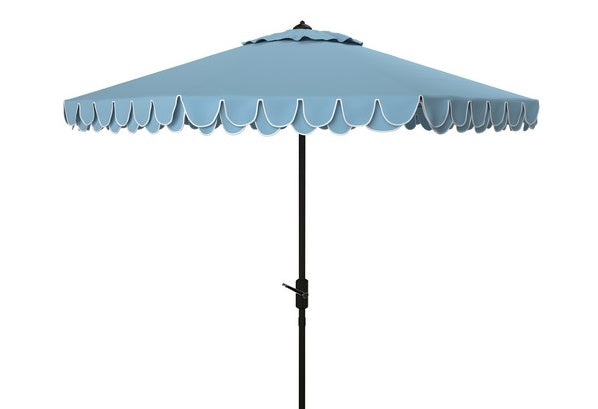 Elegant Valance 9ft Auto Tilt Umbrella - Baby Blue