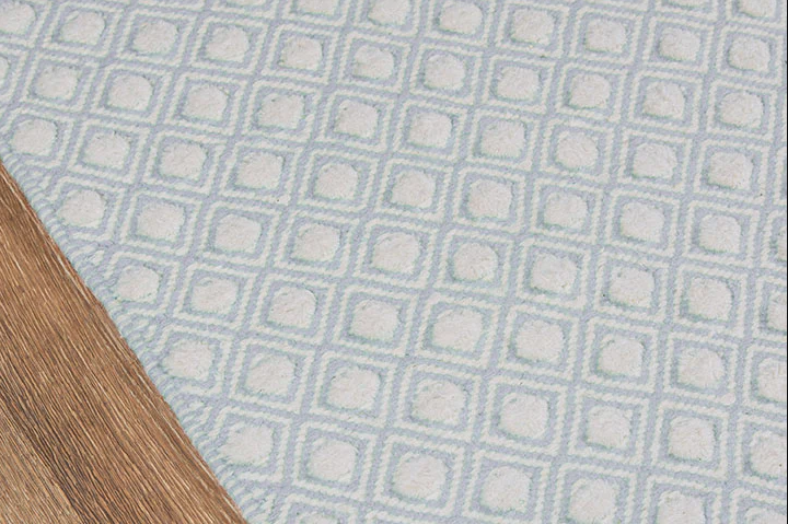 Langdon Windsor Blue Hand Woven Wool Area Rug - 7'6" X 9'6"