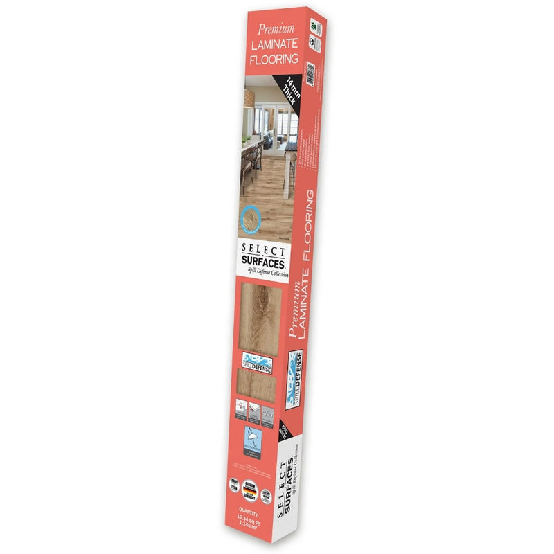 Select Surfaces Sand Dune SpillDefense Laminate Flooring - 10 Cases - 12.34 sq ft per case