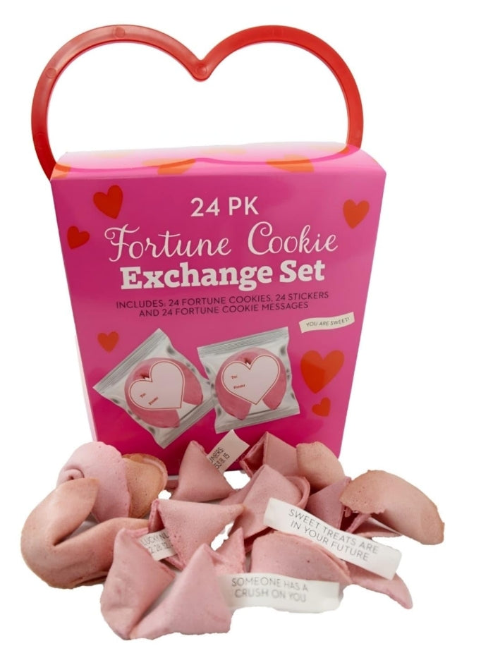 Valentine's Day Fortune Cookie Classroom Exchange Set, 24 Count