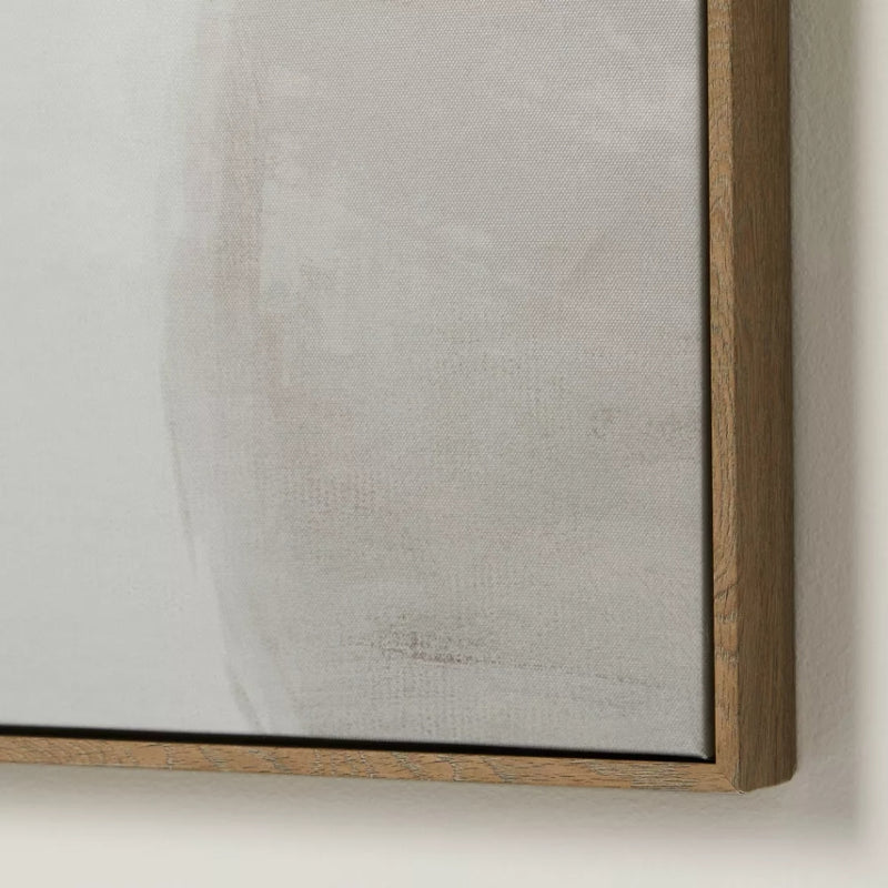 24" x 30" Neutral Abstract Lines Framed Canvas