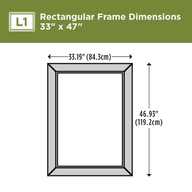 Delta 33" x 47" Mirror Frame and 27" x 41" Vanity Mirror