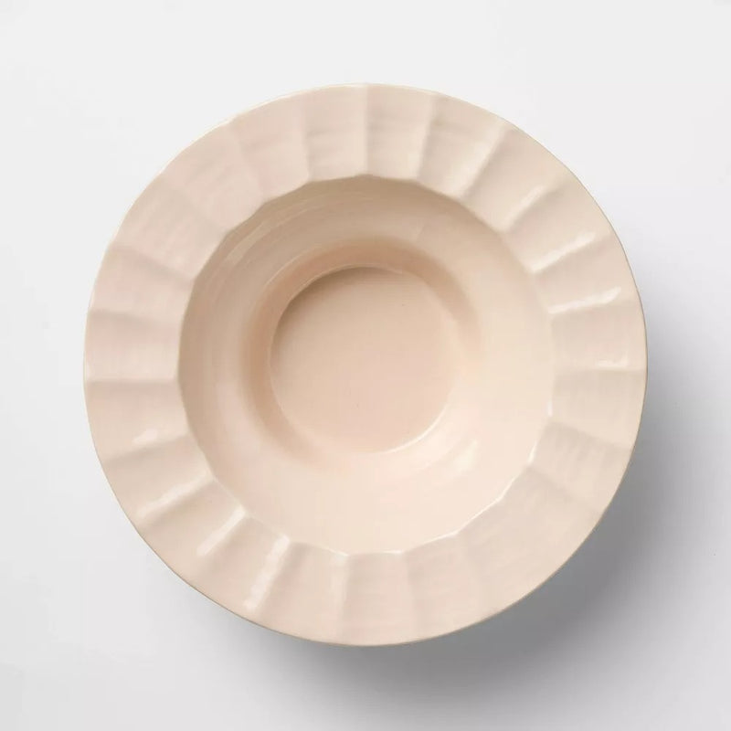 Ceramic Hand Molded Pedestal Bowl Pink