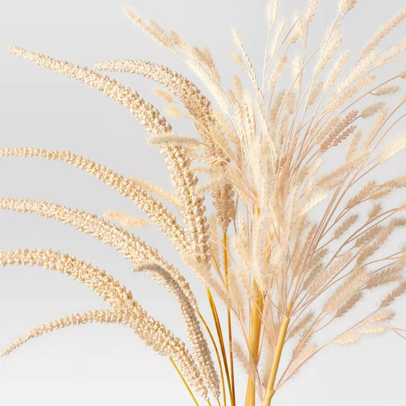 24" Pampas Luxe Pink Arrangement w/Vase 2-Pack