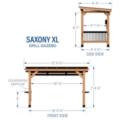 Backyard Discovery 12' x 6.5' Saxony XL Grill Gazebo