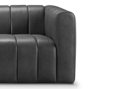 Gianna Leather Sofa - Dark Gray
