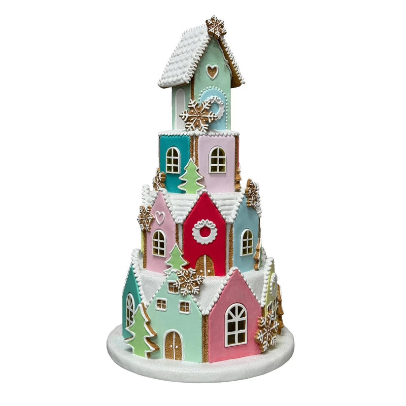 16" Pre-Lit Gingerbread Village