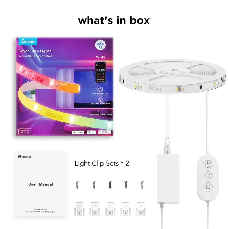 Govee 32.8ft RGBICW Strip Light S