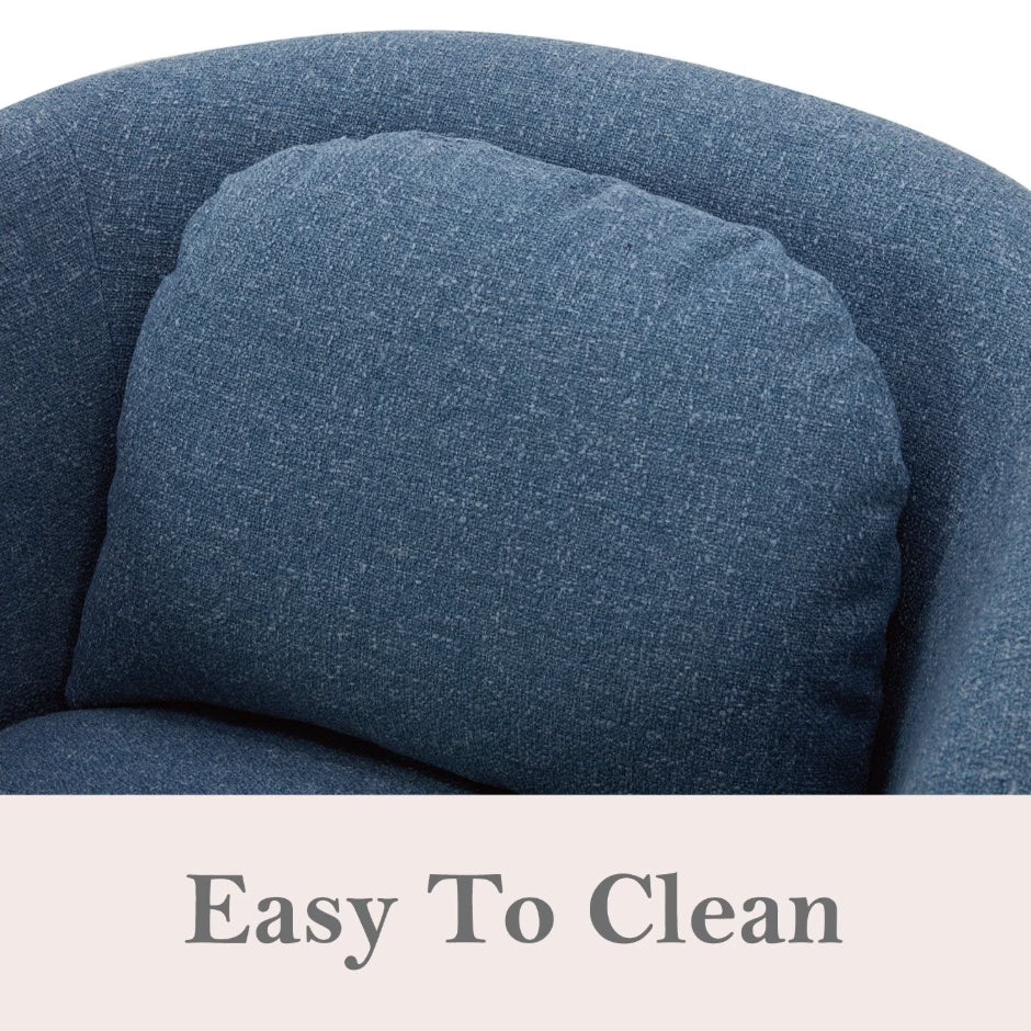 Isla Upholstered Swivel Chair - Capri Blue