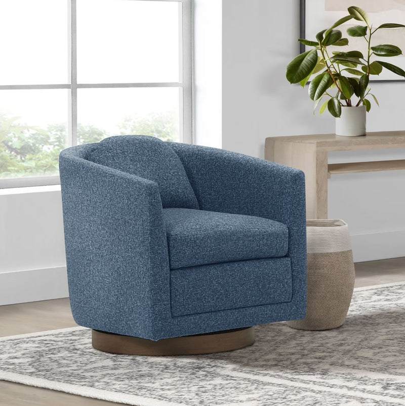 Isla Upholstered Swivel Chair - Capri Blue