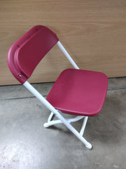 Flash Furniture Kids Plastic Folding Chair - Burgundy