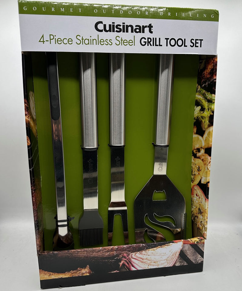4pc Stainless Steel Grill Tool Set