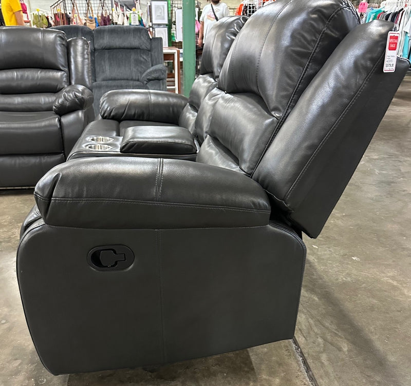 Phoenix 1 Reclining Leather Loveseat