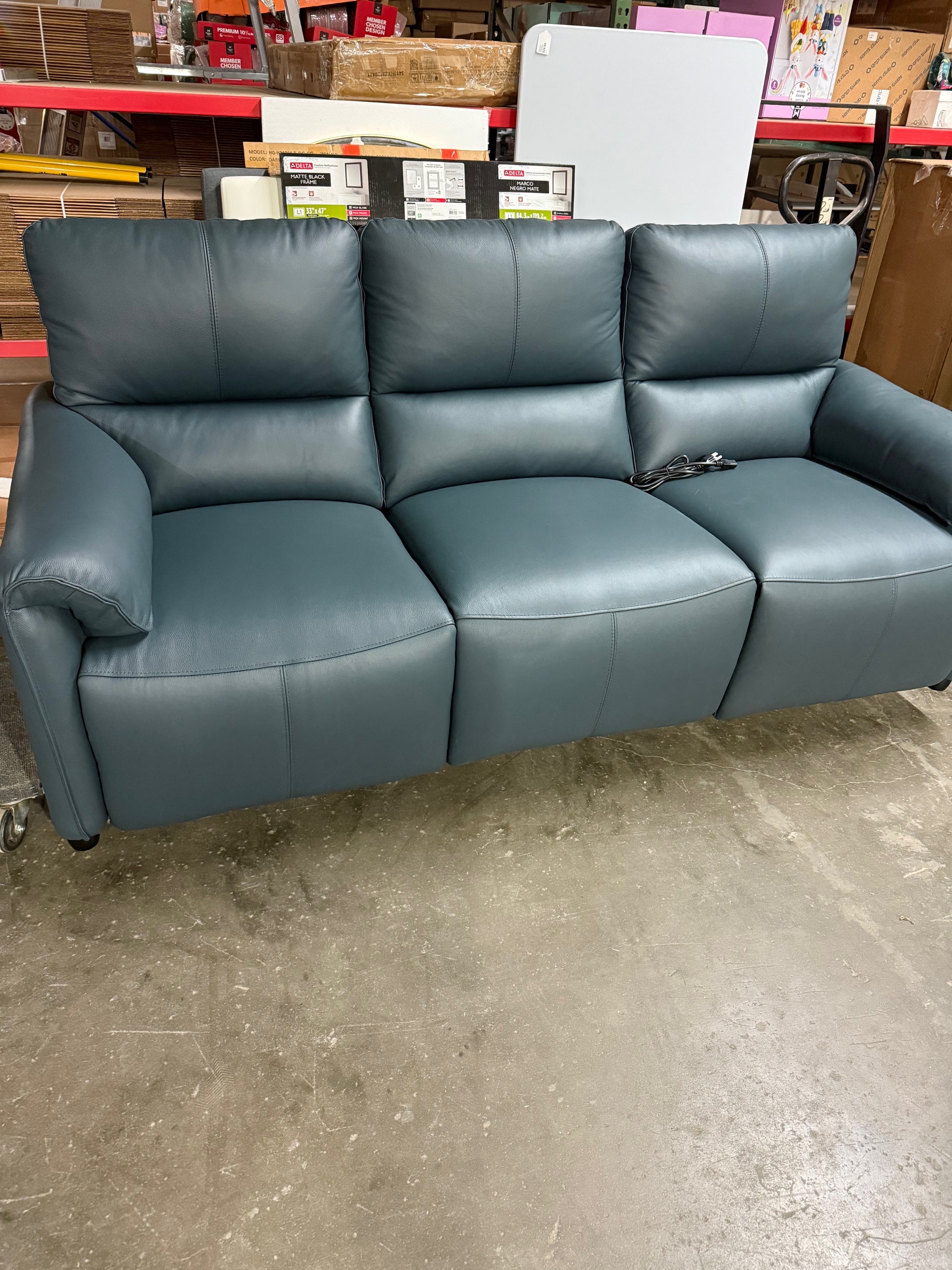 Tamara Leather Power Sofa Wichita Home Outlet
