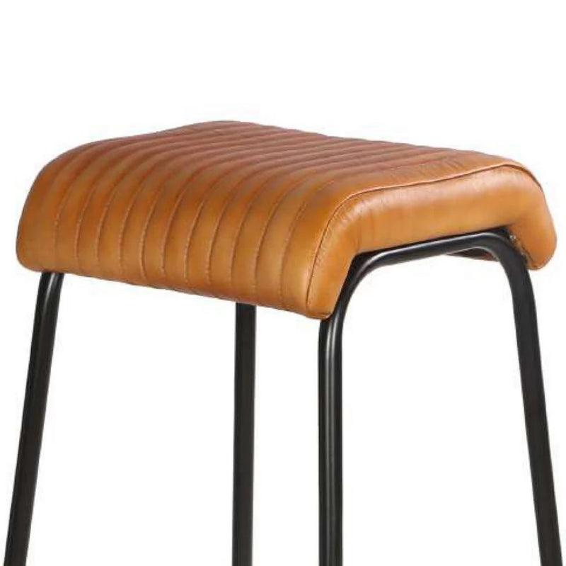 31" Genuine Leather Modern Bar Stool