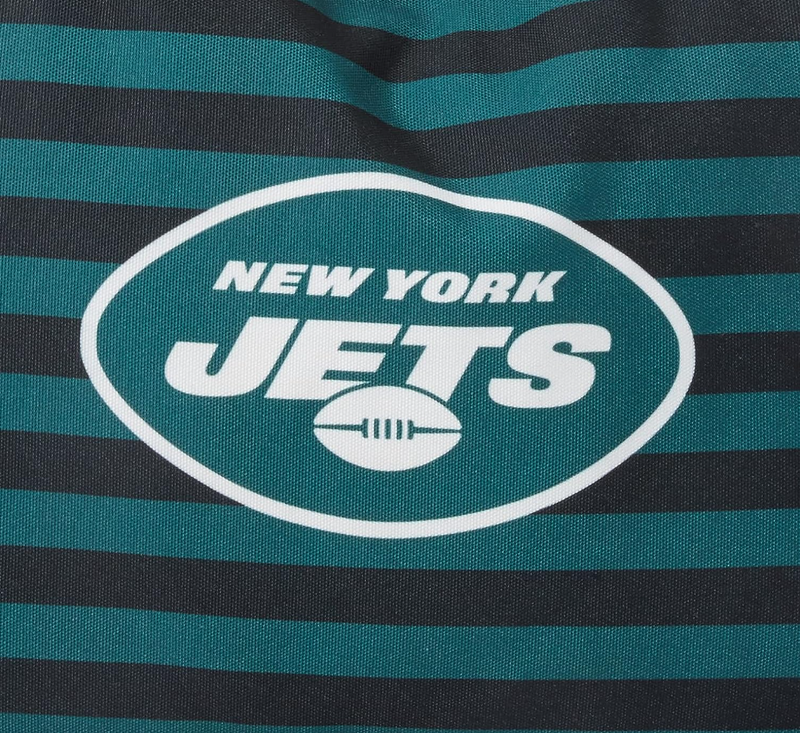 NFL Team Logo Nautical Stripe Tote Beach Bag - Jets