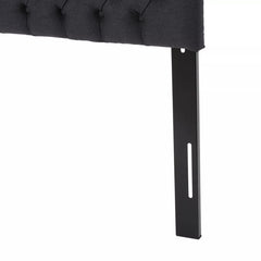 Jezebel Button Tufted Headboard - Queen/Full - Charcoal