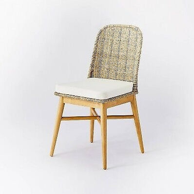 Juniper Woven Dining Chair with Cushion - Natural