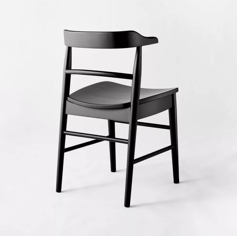 Kaysville Curved Back Wood Dining Chair - Black (Set of 2)