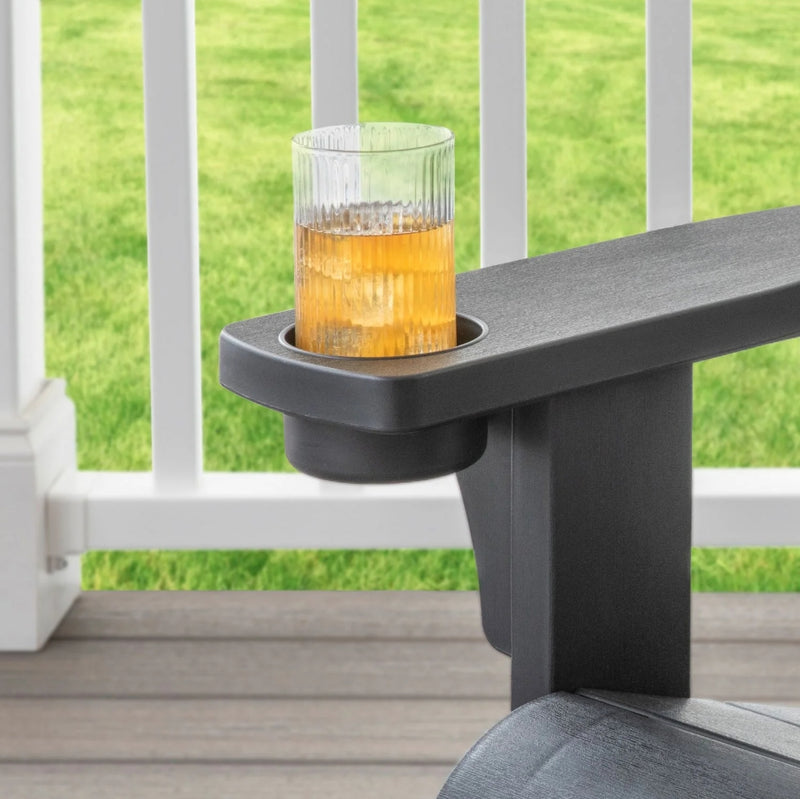 Keter Everest Adirondack Chair with Integrated Cupholder - Graphite Gray