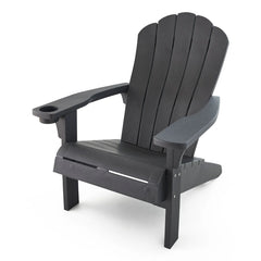 Keter Everest Adirondack Chair with Integrated Cupholder - Graphite Gray