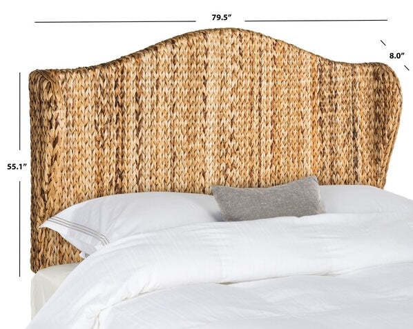 Nadine Natural Winged Headboard - King