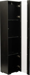 Side Cabinet with Aluminum Strip Lamp - Black