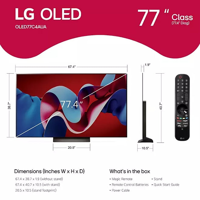 LG 77” Class C4 Series OLED Smart TV