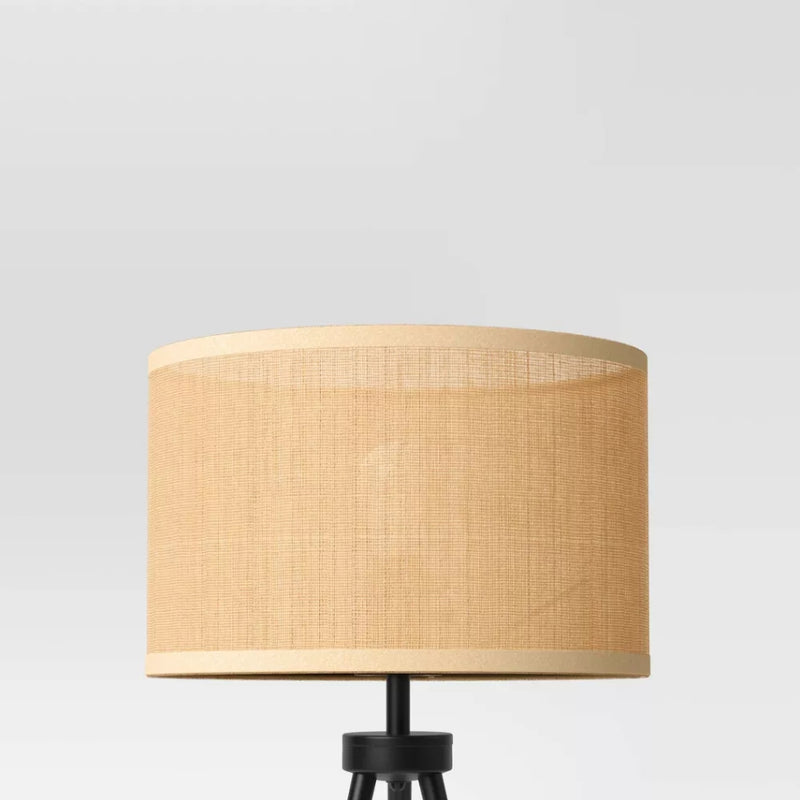 Tripod Floor Lamp with Shade - Black