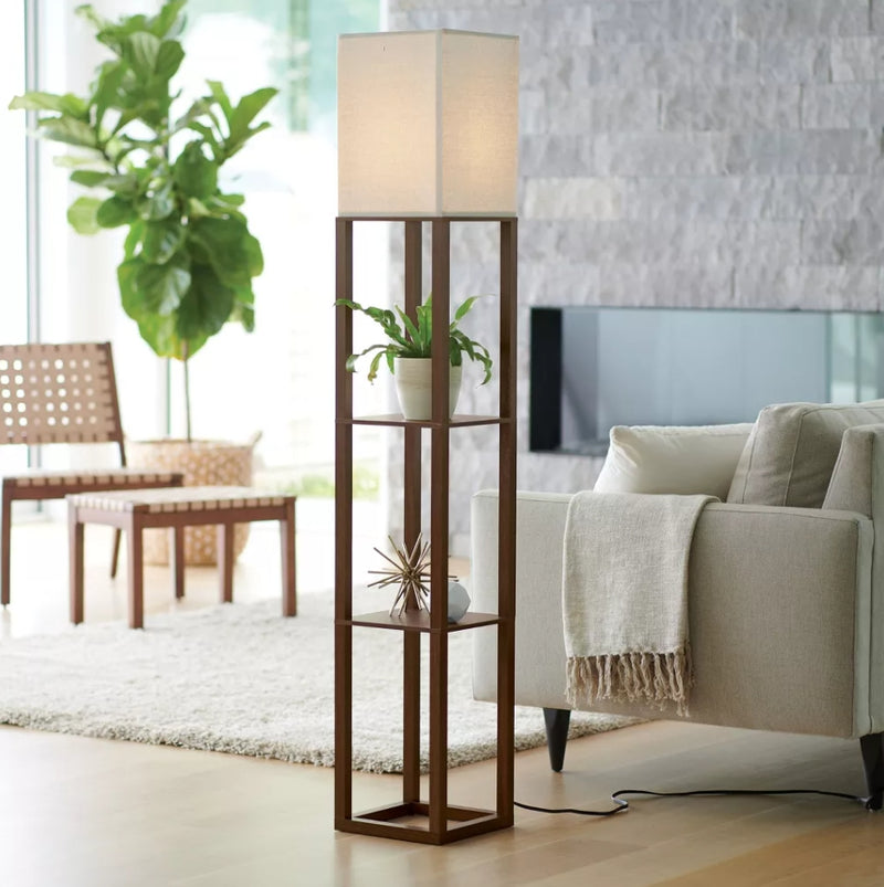 Shelf Floor Lamp - Brown
