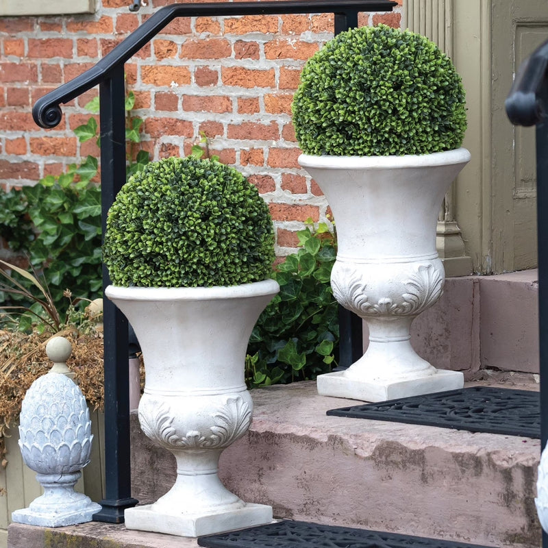 Florals 2-Pack 15" Premium Decorative Artificial 15" Boxwood Balls