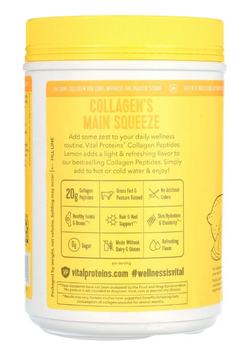 Vital Proteins Collagen Peptides Powder - Lemon, 24 Oz