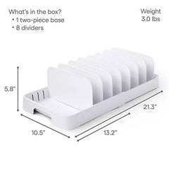 StoraLid Food Container Lid Organizer, 40-Lid Capacity