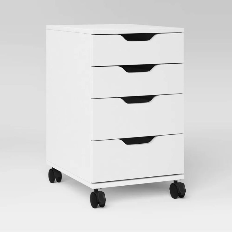 Loring Rolling Cabinet - White