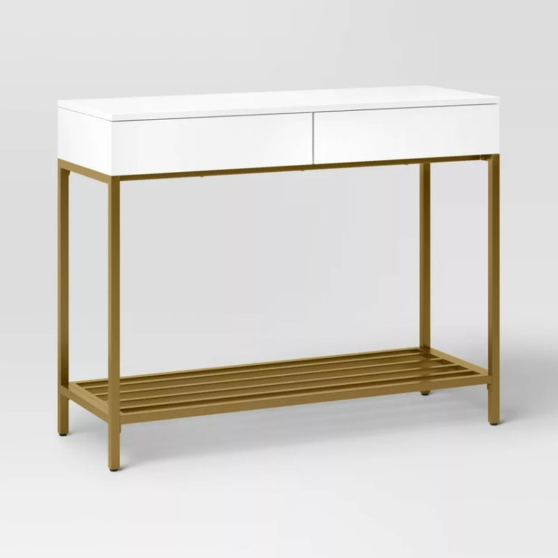 Loring Console Table - White