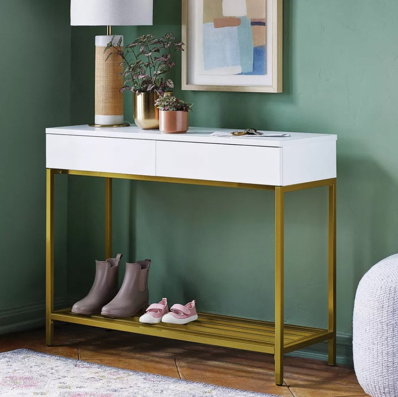Loring Console Table - White