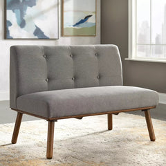 Playmate Gray Fabric Loveseat