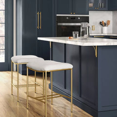 Ceylon Woven Counter Height Barstool - Natural Wood