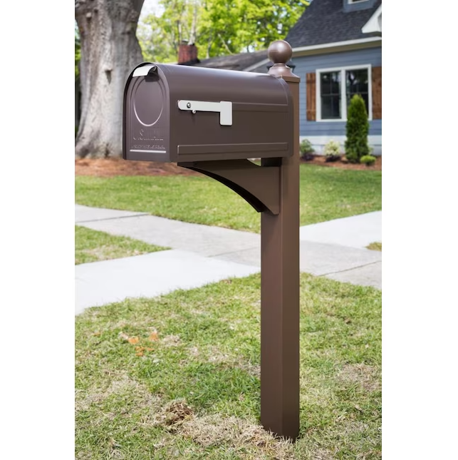 Gibraltar Mailbox Post Mount Bronze Metal Large Mailbox Wichita Home Outlet