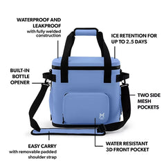24 Can Waterproof Box Cooler - Blue