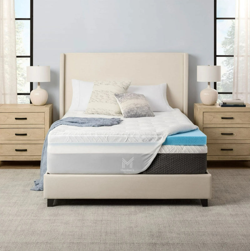 Serta 3" Cool Nights Gel Memory Foam Mattress Topper - Queen