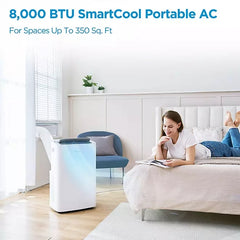 Midea 8,000 DOE, 12,000 BTU ASHRAE SmartCool Portable Air Conditioner, For spaces up to 350 Sq. Ft