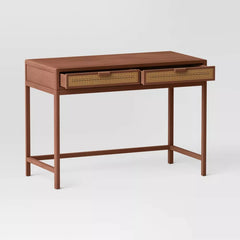 Minsmere Writing Desk with Drawers Brown