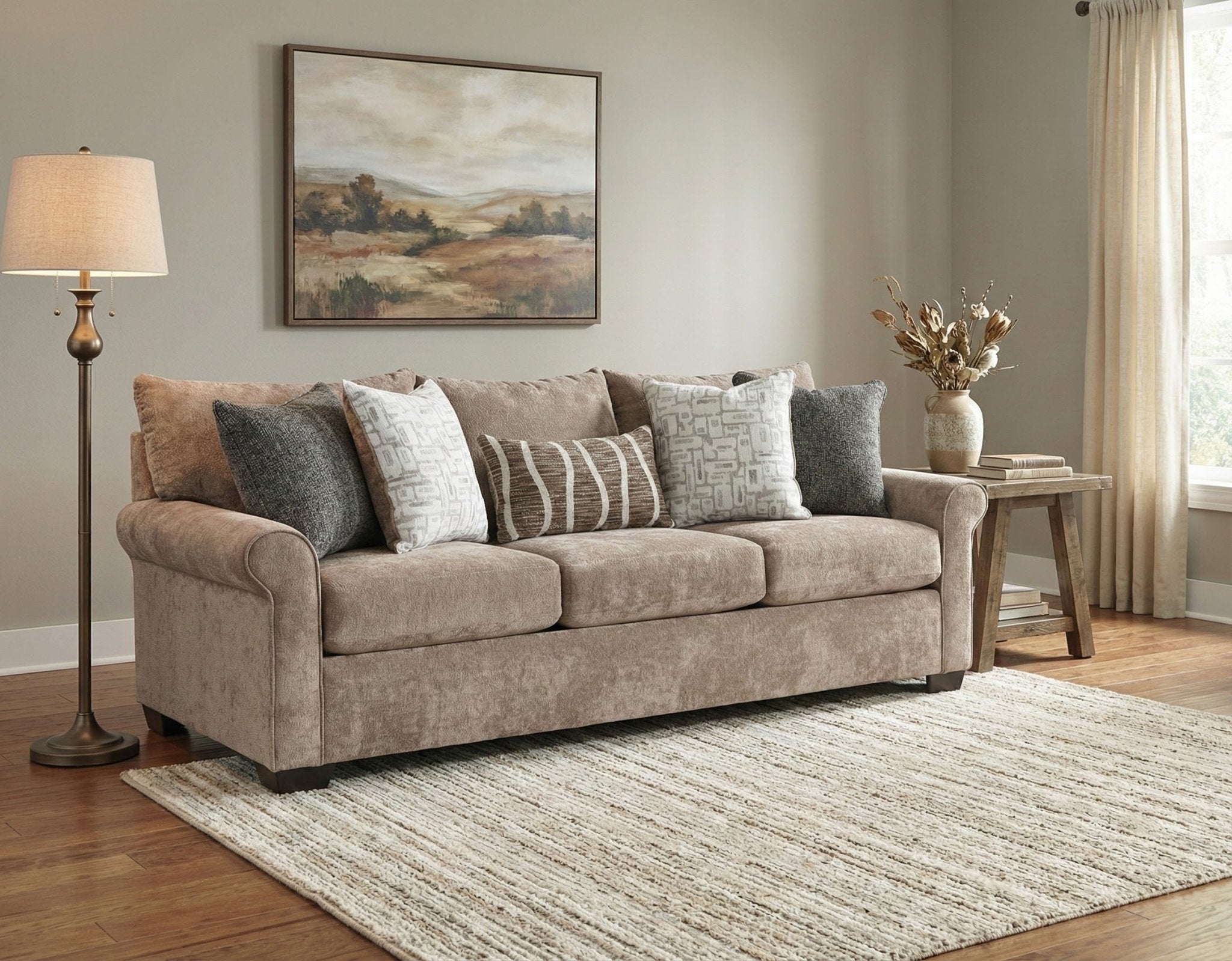 Nadia Sofa - Mushroom - Wichita Home Outlet
