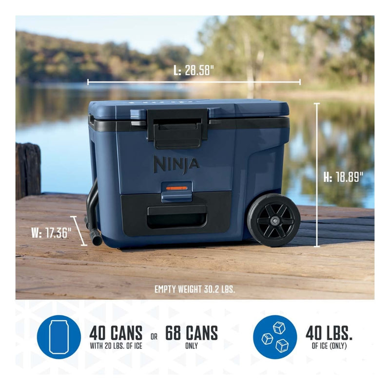 Ninja FrostVault 45qt Wheeled Cooler with Cold Dry Zone - Blue