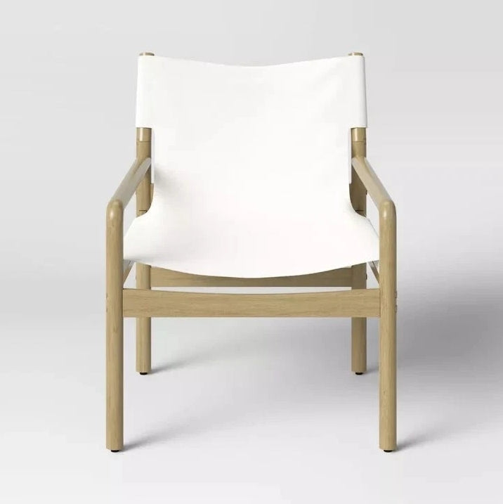 Northlake Dowel Frame Sling Accent Chair Canvas - Cream