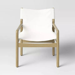 Northlake Dowel Frame Sling Accent Chair Canvas - Cream