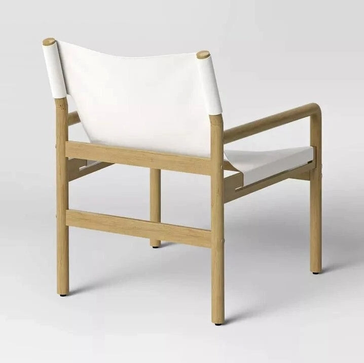 Northlake Dowel Frame Sling Accent Chair Canvas - Cream