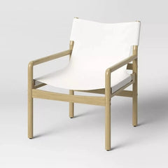 Northlake Dowel Frame Sling Accent Chair Canvas - Cream