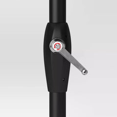 6'x10' Rectangular Outdoor Patio Market Umbrella with Black Pole - Off White